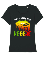 Pretty girls like reggae Tricou mânecă scurtă guler larg fitted Damă Expresser
