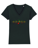 Reggae Beat Tricou mânecă scurtă guler V Damă Evoker