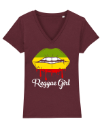 Reggae Girl Tricou mânecă scurtă guler V Damă Evoker