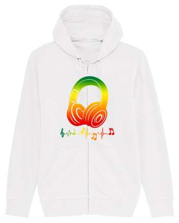 Reggae Music Headphone White