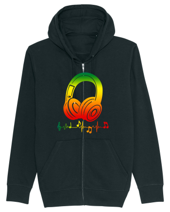 Reggae Music Headphone Black