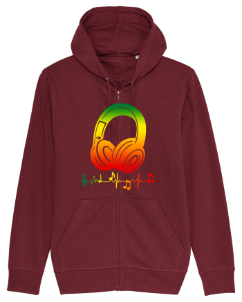 Reggae Music Headphone Burgundy