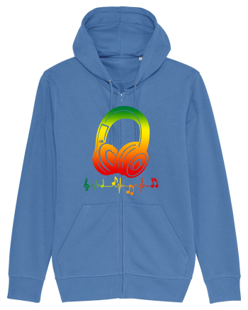 Reggae Music Headphone Bright Blue