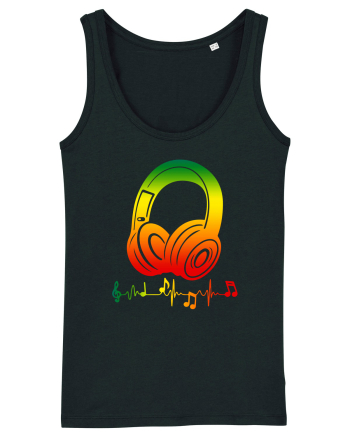 Reggae Music Headphone Black