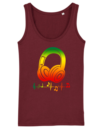 Reggae Music Headphone Burgundy