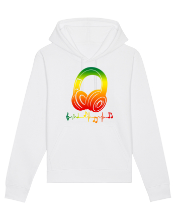 Reggae Music Headphone White