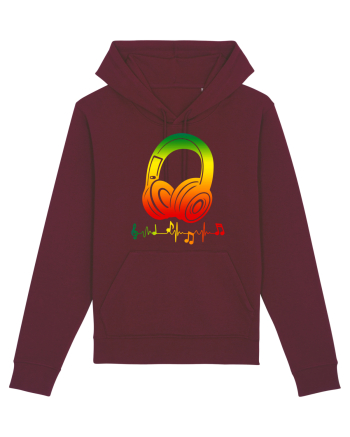 Reggae Music Headphone Burgundy