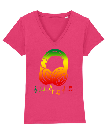 Reggae Music Headphone Raspberry