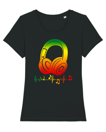 Reggae Music Headphone Black