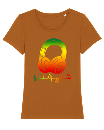 Reggae Music Headphone Roasted Orange