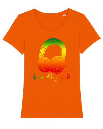 Reggae Music Headphone Bright Orange