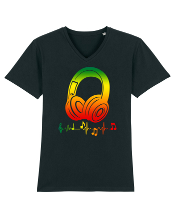 Reggae Music Headphone Black