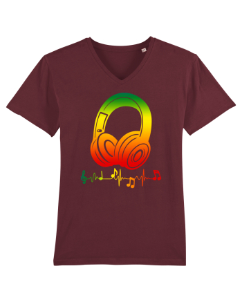 Reggae Music Headphone Burgundy