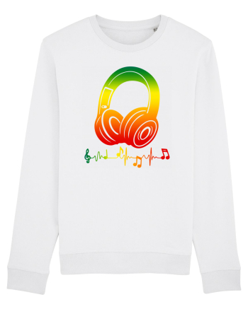 Reggae Music Headphone White