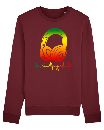 Reggae Music Headphone Burgundy