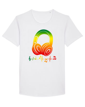 Reggae Music Headphone White