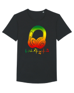 Reggae Music Headphone Tricou mânecă scurtă guler larg Bărbat Skater