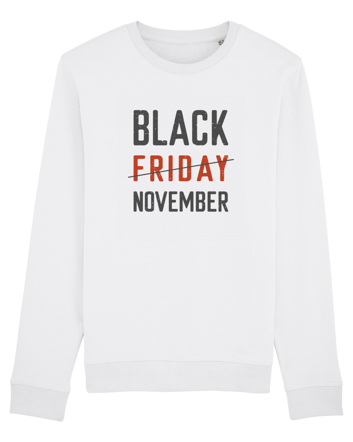 Bluză mânecă lungă Unisex Rise White