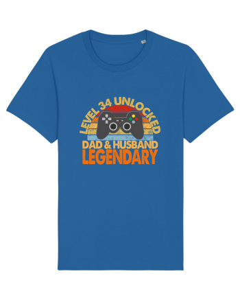 Level 34 Unlocked Dad & Husband Legendary Royal Blue