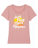 Just 5 more minutes Tricou mânecă scurtă guler larg fitted Damă Expresser