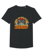 Level 48 Unlocked Dad & Husband Legendary Tricou mânecă scurtă guler larg Bărbat Skater