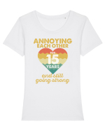 Annoying Each Other For 15 Years And Still Going Strong Tricou mânecă scurtă guler larg fitted Damă Expresser