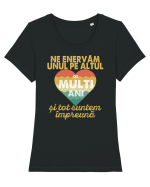 Ne enervam unul pe altul de multi ani si tot suntem impreuna Tricou mânecă scurtă guler larg fitted Damă Expresser