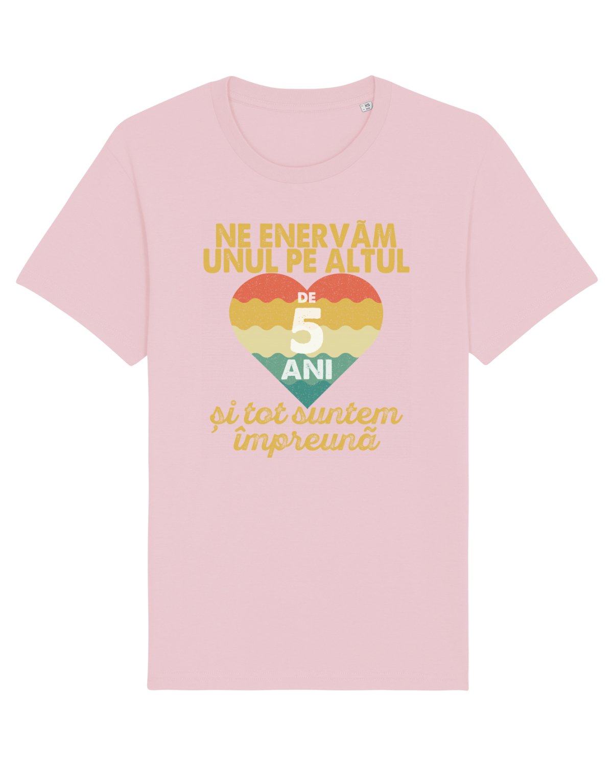 Tricou mânecă scurtă Unisex Rocker Cotton Pink