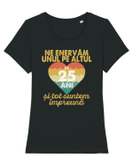 Ne enervam unul pe altul de 25 ani si tot suntem impreuna Tricou mânecă scurtă guler larg fitted Damă Expresser