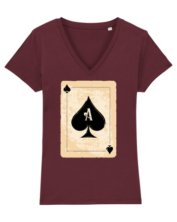 Ace Black heart Burgundy