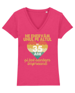 Ne enervam unul pe altul de 35 ani si tot suntem impreuna Tricou mânecă scurtă guler V Damă Evoker