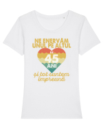 Ne enervam unul pe altul de 45 ani si tot suntem impreuna Tricou mânecă scurtă guler larg fitted Damă Expresser