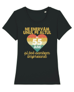 Ne enervam unul pe altul de 55 ani si tot suntem impreuna Tricou mânecă scurtă guler larg fitted Damă Expresser