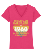 Ne enervam unul pe altul din 1960 si tot suntem impreuna Tricou mânecă scurtă guler V Damă Evoker