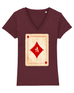 Diamond ace Tricou mânecă scurtă guler V Damă Evoker