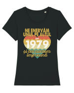 Ne enervam unul pe altul din 1979 si tot suntem impreuna Tricou mânecă scurtă guler larg fitted Damă Expresser