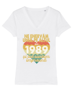 Ne enervam unul pe altul din 1989 si tot suntem impreuna Tricou mânecă scurtă guler V Damă Evoker