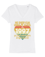 Ne enervam unul pe altul din 1997 si tot suntem impreuna Tricou mânecă scurtă guler V Damă Evoker