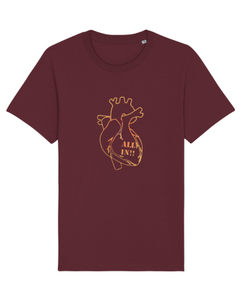 All in heart. Burgundy