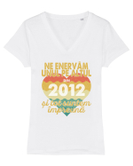 Ne enervam unul pe altul din 2012 si tot suntem impreuna Tricou mânecă scurtă guler V Damă Evoker