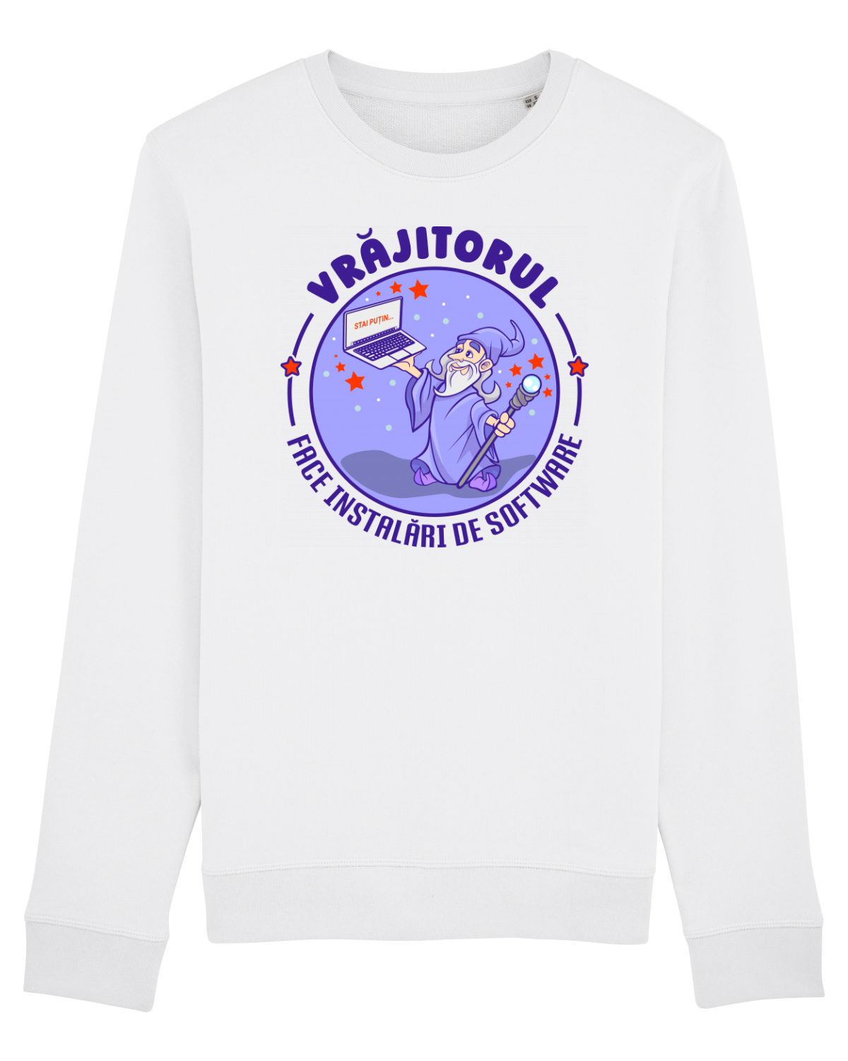 Bluză mânecă lungă Unisex Rise White