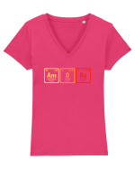 AMORE Tricou mânecă scurtă guler V Damă Evoker