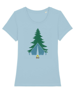Camping Life Tricou mânecă scurtă guler larg fitted Damă Expresser