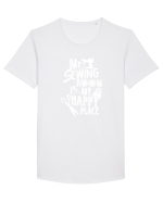 SEWING Tricou mânecă scurtă guler larg Bărbat Skater