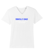SINGLE DAD Tricou mânecă scurtă guler V Bărbat Presenter
