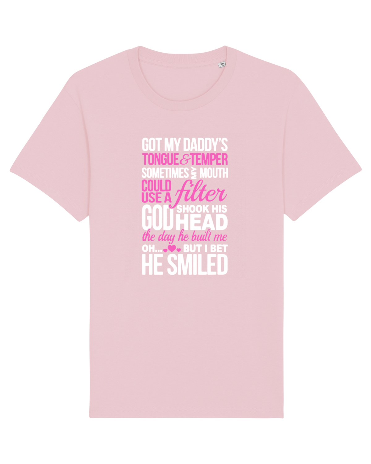 Tricou mânecă scurtă Unisex Rocker Cotton Pink