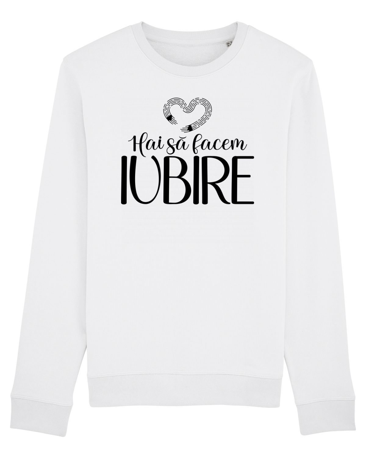 Bluză mânecă lungă Unisex Rise White