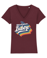 Hai să facem iubire no 8 Tricou mânecă scurtă guler V Damă Evoker