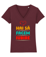 Hai să facem iubire no 9 Tricou mânecă scurtă guler V Damă Evoker
