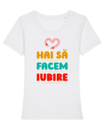 Hai să facem iubire no 9 Tricou mânecă scurtă guler larg fitted Damă Expresser